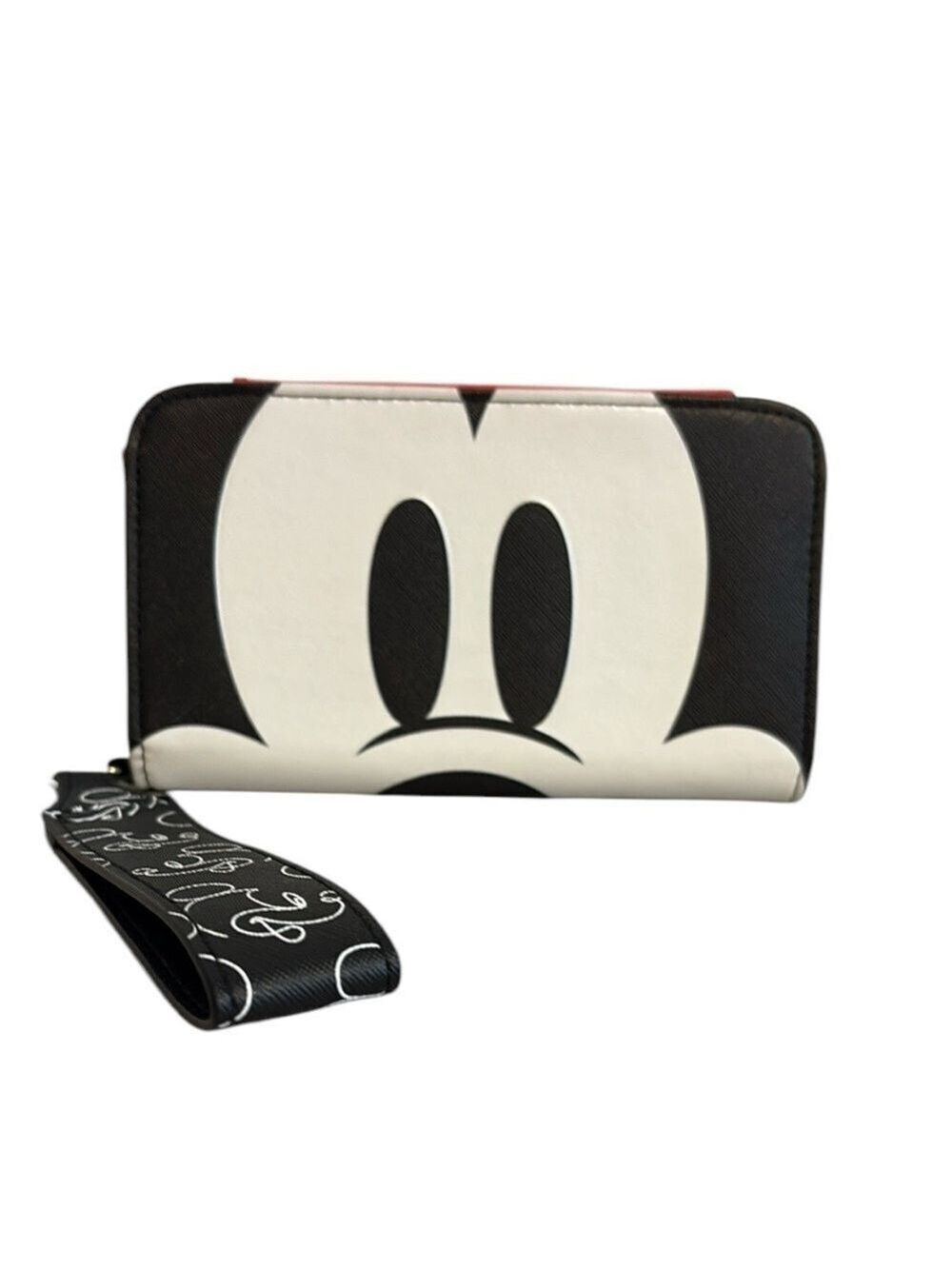 Mickey Mouse Wristlet Wallet Bioworld Tech Pocket Black & White